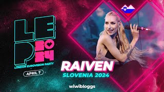 🇸🇮 Raiven quotVeronikaquot Slovenia 2024  LIVE  London Eurovision Party 2024 [upl. by Ttam]