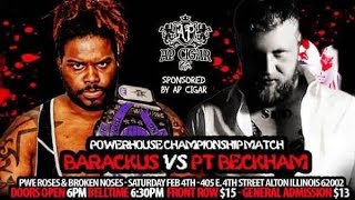 PWE  Roses amp Broken Noses  PT Beckham vs Barackus  February 4th 2023 Full Match [upl. by Yule]