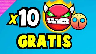 10 Demons GRATIS más FACILES de PASAR de Geometry Dash 22 [upl. by Maeve]