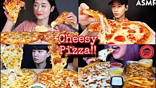 MUKBANGERS EATING A WHOLE PIZZA 🌶️🔥😍PIZZA MUKBANG😋PIZZA ASMR MUKBANG😍🥰MUKBANG COMPILATION❤😍 [upl. by Eimmat108]