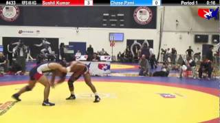 Schultz MFS 66 KG 1st Place Sushil Kumar India vs Chase Pami Sunkist Kids [upl. by Marlowe555]