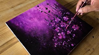 Amazing Floral Painting  Acrylic Painting Technique  Step By Step [upl. by Sedberry]