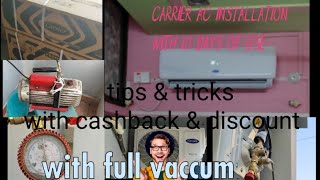 Carrier AC installation AC installation tips and tricks Vaccum process best ac [upl. by Nibuz]