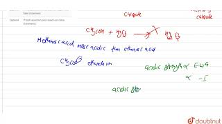 Assertion  Methanoic acid reduces mercuric chloride to mercurous chloride on heating while ethanoic [upl. by Garnes]