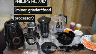 Phillips Mixer Grinder HL 7707 Full Demo in Hindi  Fixing parts of Phillips food processor [upl. by Zetniuq]