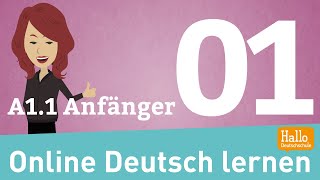 Online Deutsch lernen  A11 Anfänger  sich vorstellen  das Alphabet  die Zahlen  Aussprache [upl. by Liagaba380]