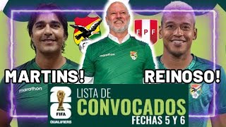 OFICIAL LA LISTA DE CONVOCADOS DE ANTONIO CARLOS ZAGO 🏆 BOLIVIA VS PERU ELIMINATORIAS 2023 [upl. by Dotson]