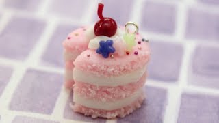 Pink Layered Cake Polymer Clay Tutorial [upl. by Lednew]