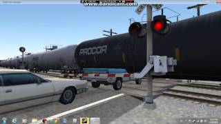 Union Pacific Frieght Train Crossing Country Crossing In Run8 Train Simulator [upl. by Weidman947]