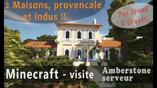 Minecraft  Visite dune maison provençale et indus [upl. by Irrak353]