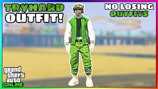 Easy Green Joggers Invisible Torso Glitch Tryhard Modded Outfit No Transfer GTA Online [upl. by Calv360]