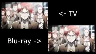 Shingeki no Kyojin Opening 1 Comparison TV  Bluray  1080p [upl. by Raviv]