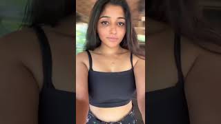 Mirna Menon hot  Mirna Menon hot video  Mirna Menon in black top  mirnaa shorts [upl. by Fenner]