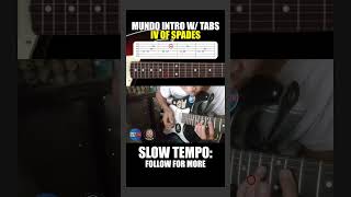 Mundo Intro  by IV OF SPADES  W Tabs tutorial shortsfeed fypシ foryoupageシ foryouシ [upl. by Annauqaj357]