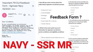 NAVY SSR FEEDBACK FORM  RESULT ❌ FEEDBACK ✅ [upl. by Darcie]