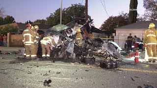 One Dead Others Injured in Horrific Crash  Reseda [upl. by Allicirp822]