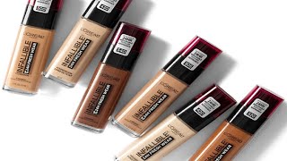 All Shades of Loreal Infallible Fresh Wear Foundation in HindiUrdu [upl. by Cuda]