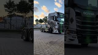 Scania super V8 530S truck exteriorelectric trucker longstanding heavy Ep53 trailertruckdriver🇸🇪 [upl. by Enelam]