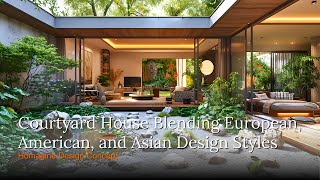 Courtyard House Blending European American and Asian Design Styles A Fusion of East and West [upl. by Amsirp202]