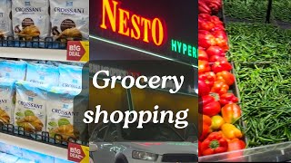 How to manage weekly grocery shopping how I plan my weekly grocery Nesto hypermarket oman muscat [upl. by Cristian]