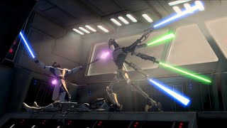 Grievous vs ObiWan Kenobi Rematch 4K HDR  Star Wars The Clone Wars [upl. by Darlene]