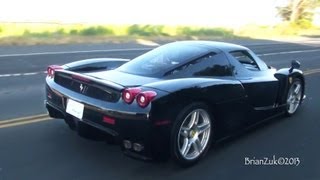 Ferrari Enzo with Tubi Exhaust  Start Rev Accelerate [upl. by Enitsuj801]