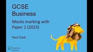 GCSE Business  Mocks Marking with Paper 2 2023 [upl. by Eenhat]