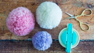 How to Make a Pom Pom with a Pom Pom Maker CLOVER  Easy DIY [upl. by Seem]