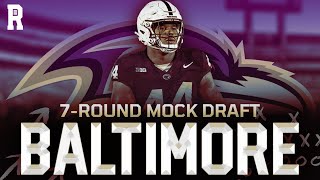 Baltimore Ravens 7Round Mock Draft [upl. by Nrehtac]