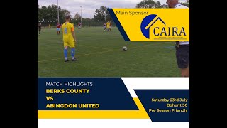 Berks County Vs Abingdon United  Match Highlights [upl. by Suilienroc]