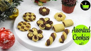 5 Christmas Cookies Recipe  Assorted Cookies  Butter Bicuits  Bakery Biscuits [upl. by Babby]