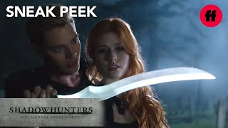 Shadowhunters  Season 1 Episode 3 Sneak Peek Jace amp Clary Train With Blade  Freeform [upl. by Aramahs]