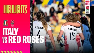 SUPER EIGHT  Red Roses v Italy highlights [upl. by Erkan941]