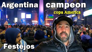 FESTEJOS de ARGENTINA CAMPEON de la COPA AMERICA [upl. by Lasorella]