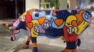 Cow Parade NYC 2021 at Hudson Yards Manhattan NY [upl. by Arev]