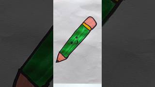 How to Draw Pencil ✏️ for Kids drawing shorts [upl. by Rawde339]