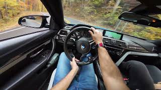 Manual 2020 BMW M4 on the Tail of the Dragon  Fall Colors amp Raw Exhaust Sounds [upl. by Thorin]