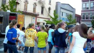 2010 Troy Strawberry Festival Bed Races Crowd Line Dances [upl. by Anegue]