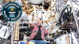 Largest Drumkit  Guinness World Records  Guinness World Records [upl. by Annaid]