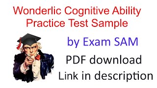 Wonderlic Cognitive Ability Practice Test Free Sample Personnel Test with 50 Questions and Answers [upl. by Kronick267]