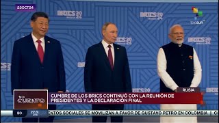 Cumbre de los BRICS avanzó con reunión de líderes sobre el desarrollo institucional [upl. by Hgiel600]