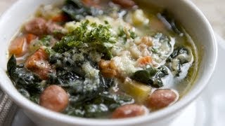 Borlotti Bean and Farro Soup with Kale  Fresh P [upl. by Denby]