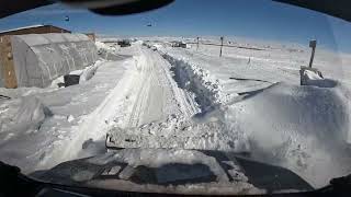 Plowing snow with the 2023 Polaris Ranger XP 1000 Premium Crew [upl. by Newby970]