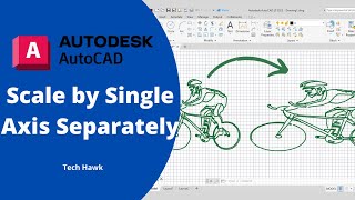 AutoCAD Tutorial Scaling Objects Along a Single Axis  Scale in One Direction AutoCAD LT [upl. by Farrish]