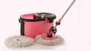 Home Furnique Heavy Duty Plastic Bucket Magic Mop Set with 2 Microfiber [upl. by Hunley]