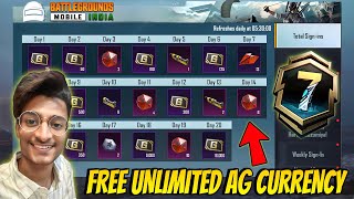 😍FREE 20000 AG CURRENCY IN BGMI amp PUBG MOBILE  UNLIMITED FREE AG CURRENCY ParasOfficialYT [upl. by Atreb]