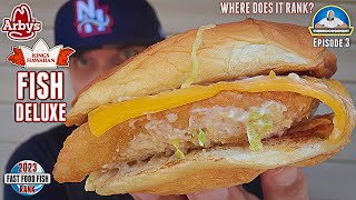 Arbys® Kings Hawaiian® Fish Deluxe Sandwich Review 🐟🥪  2023 Fast Food Fish Rank  theendorsement [upl. by Enytnoel621]