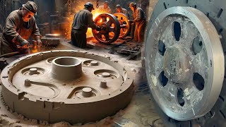 Incredible Making Process of Wheel of 2 Ton at Metal Melting Forgue [upl. by Nura]