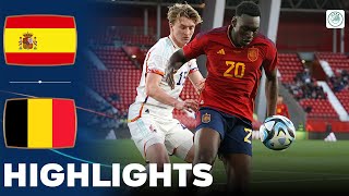 Spain vs Belgium  Highlights  U21 Euro Qualification 26032024 [upl. by Yllus682]