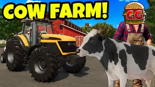 I Started a Cow Farm to Make BIG PROFIT in Farming Simulator 25 [upl. by Yddor]